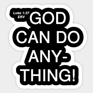 Luke 1:37 Easy-to-Read Version Text Sticker